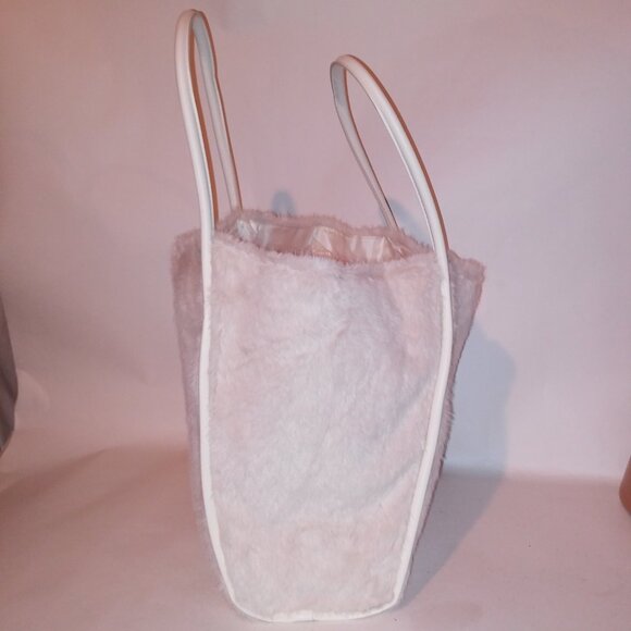 Victoria’s Secret Fuzzy Cream Tote Bag • NWT - Picture 8 of 13